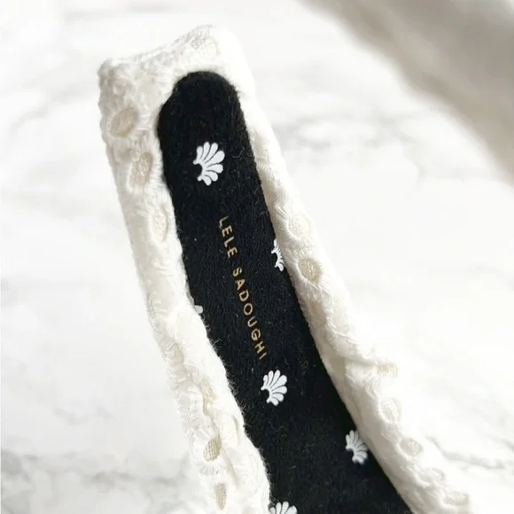 Lele Sadoughi Bianca Eyelet Knotted Headband - Picture 5 of 9